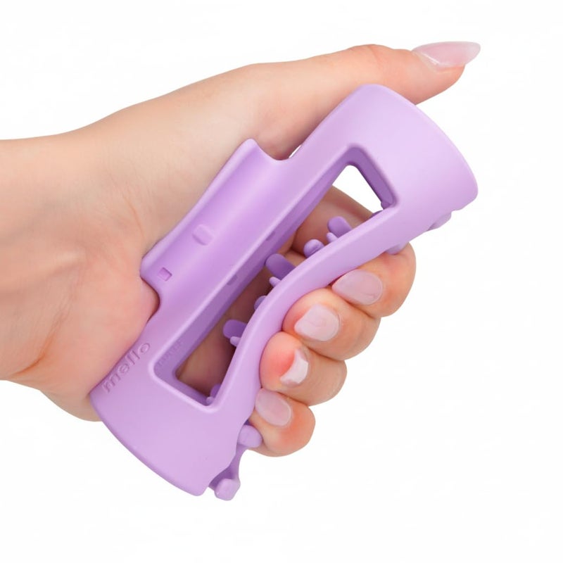Mello The Original Hair Claw Clip Squishy Claw Clip Made in Korea Patent Pending 30021976 (Purple, Medium) - Image 1